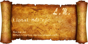 Liptai Móric névjegykártya